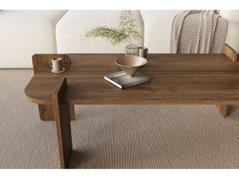 Couchtisch aus Holz "Lovge" 120 x 60 x 35 cm - Walnussholz