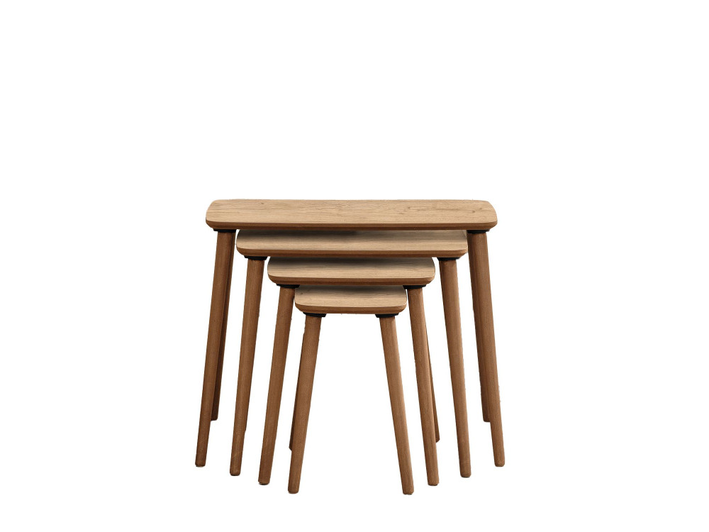 Satztisch (4 Teile) aus Holz "Luci" 70 x 40 x 55 cm - Eiche
