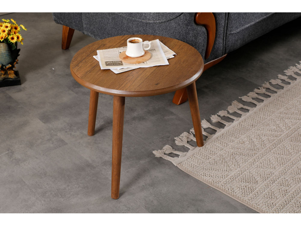 Couchtisch-Set aus Holz "Marlo" 100 x 50 x 45 cm - Walnussholz