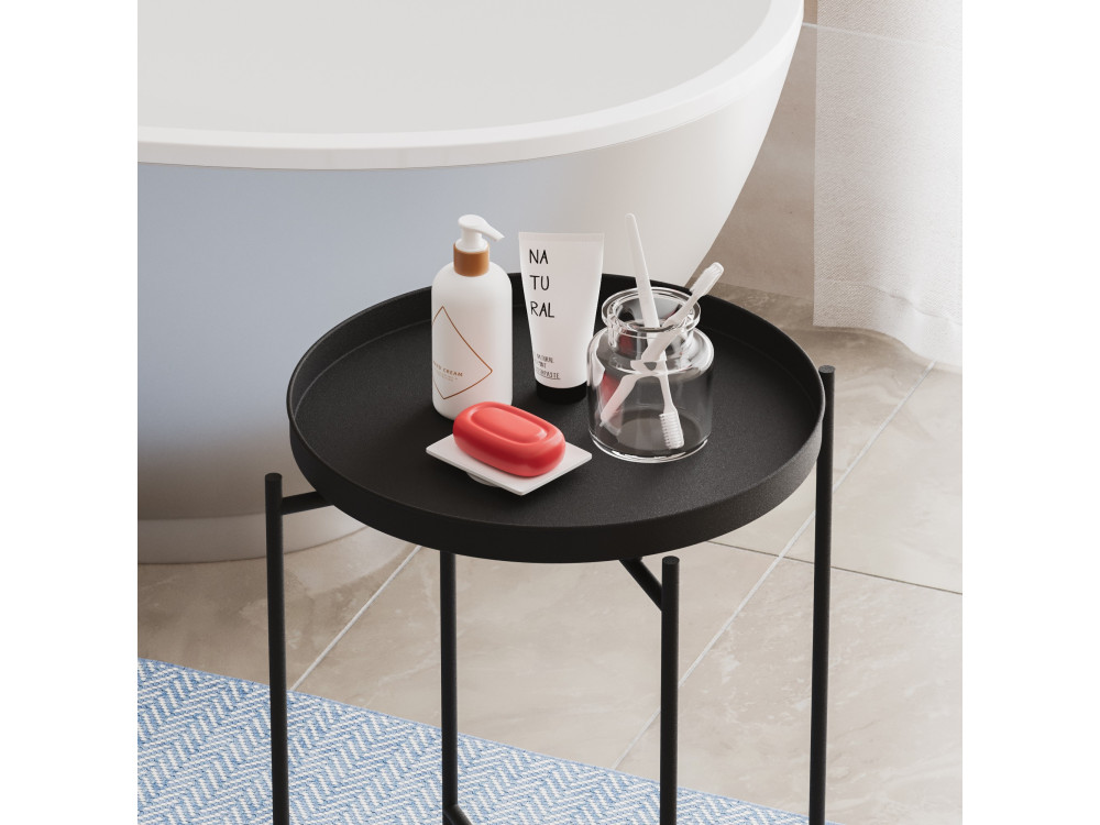 Metall-Couchtisch "Sheby" 46 x 46 x 56 cm - Schwarz