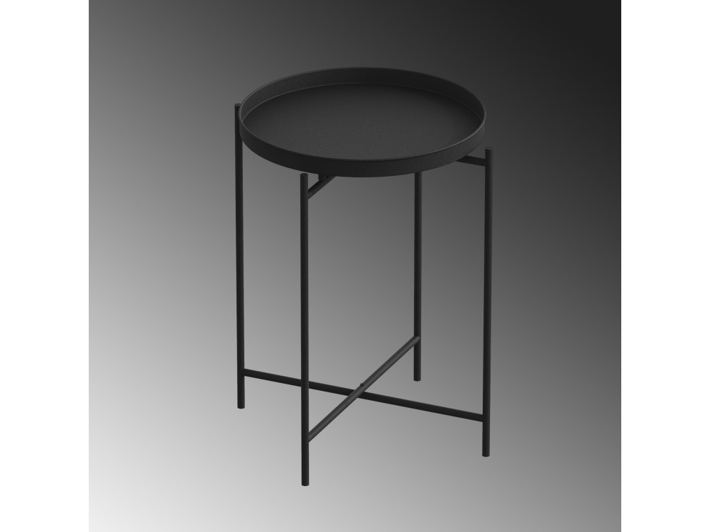 Metall-Couchtisch "Sheby" 46 x 46 x 56 cm - Schwarz