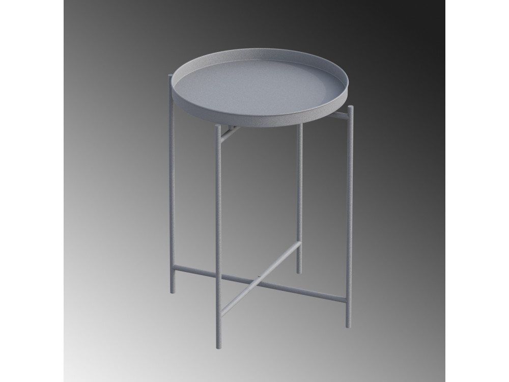 Metall-Couchtisch "Sheby" 46 x 46 x 56 cm - Grau
