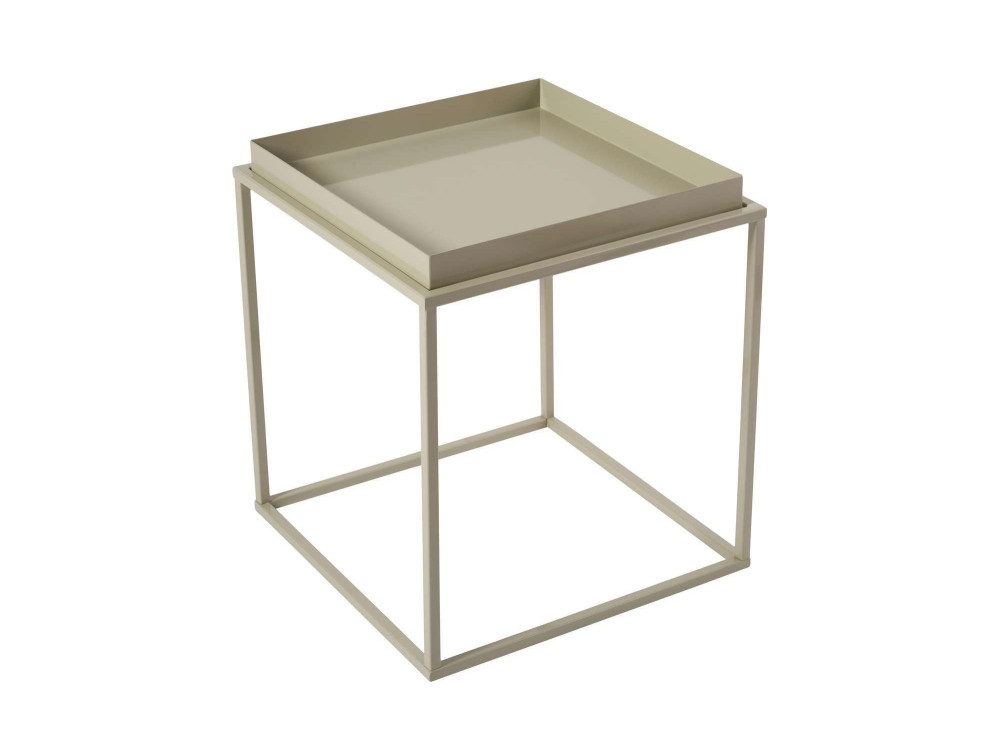 Couchtisch aus Metall "Koala" 45 x 45 x 52 cm - Taupe