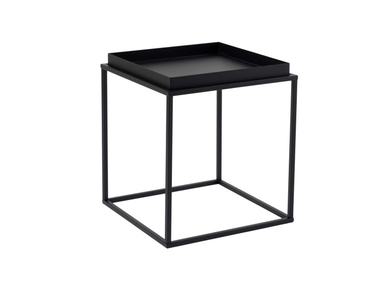 Metall-Couchtisch "Koala" 45 x 45 x 52 cm - Schwarz