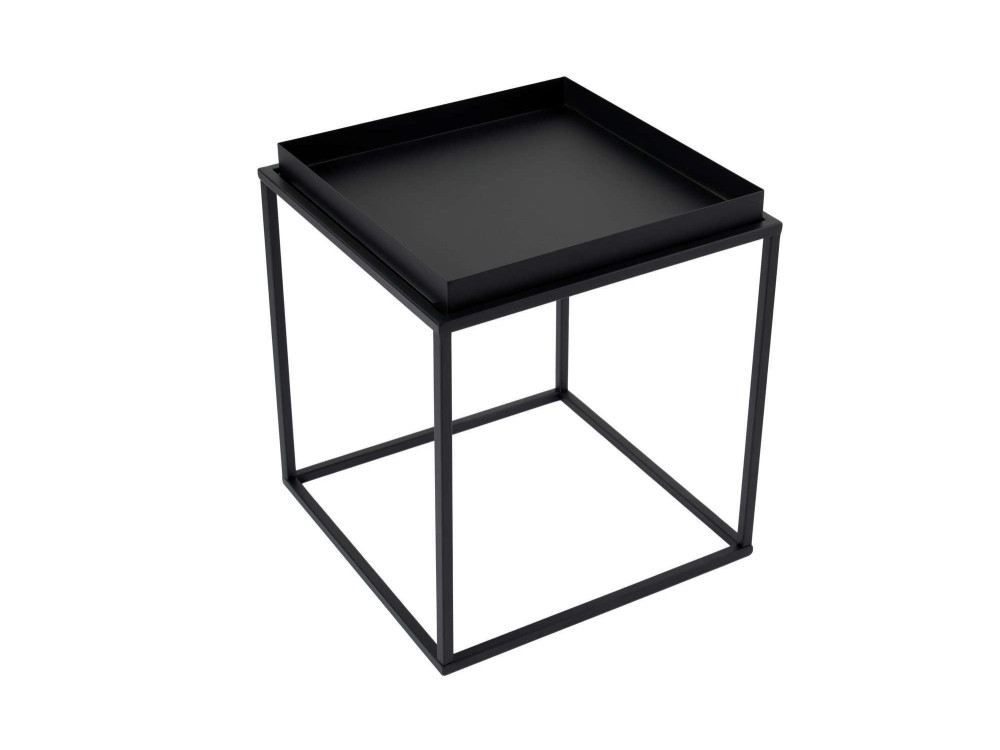 Metall-Couchtisch "Koala" 45 x 45 x 52 cm - Schwarz