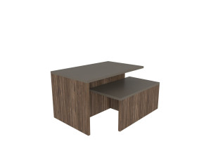 Ausziehbarer Tisch (2 Stück) aus Holz "Twins" 72 x 45 x 42 cm - Taupe