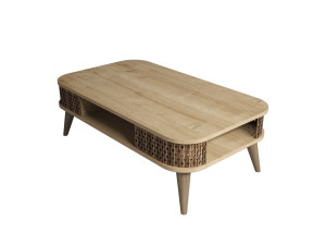 Couchtisch aus Holz "Eylul" - 105 x 60 x 34 cm - Braun