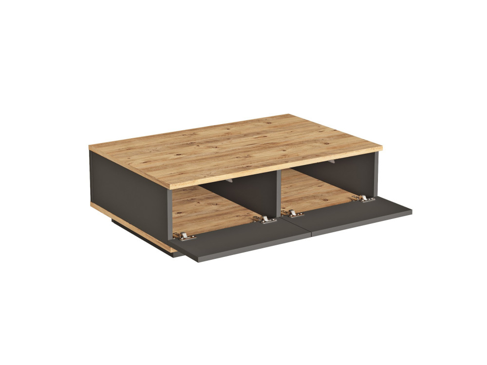 Couchtisch aus Holz "Frew" - 90 x 60 x 28 cm - Braun