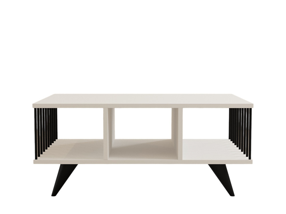 Couchtisch aus Holz "Bert" - 90 x 60 x 40 cm - Weiß