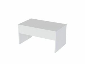 Couchtisch mit Aufbewahrungsbox aus Holz "Akilli" - 90 x 52 x 45 cm - Weiß