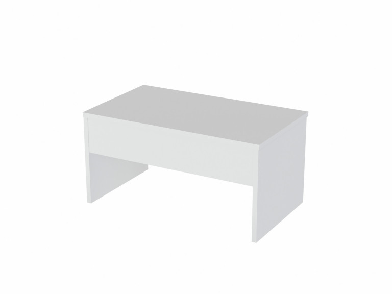 Couchtisch mit Aufbewahrungsbox aus Holz "Akilli" - 90 x 52 x 45 cm - Weiß