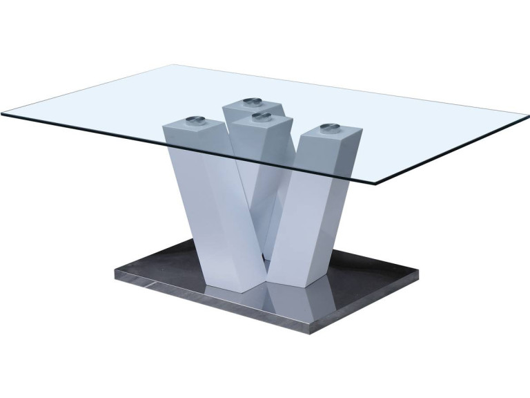 Couchtisch "Gaya" - 110 x 60 x 40 cm -  Weiß lackiert