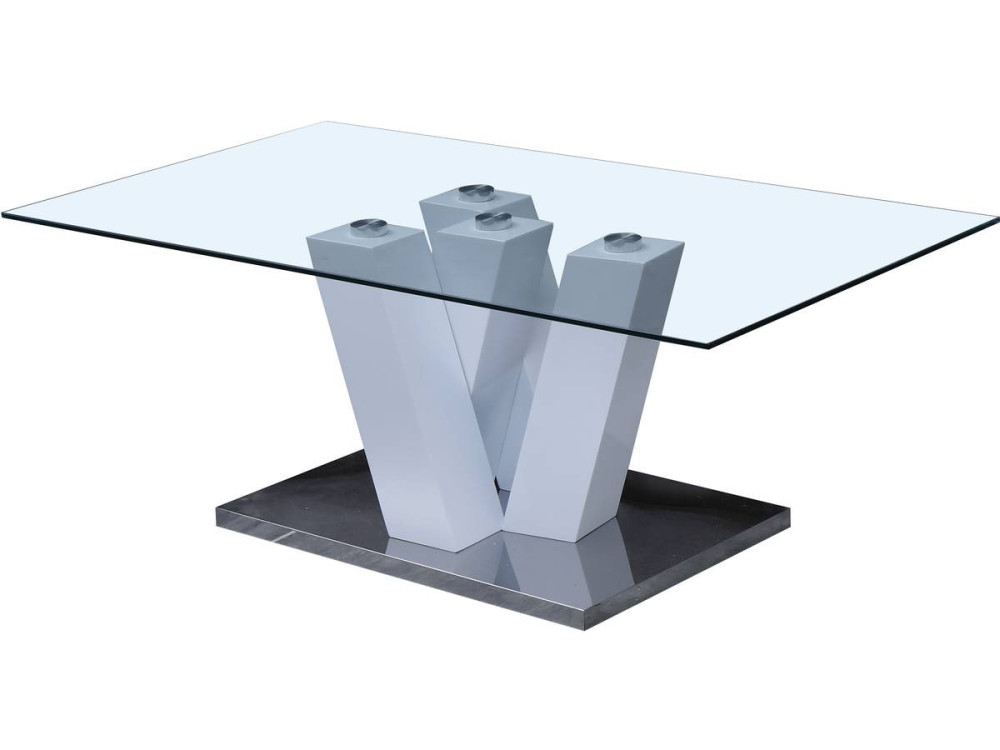 Couchtisch "Gaya" - 110 x 60 x 40 cm -  Weiß lackiert