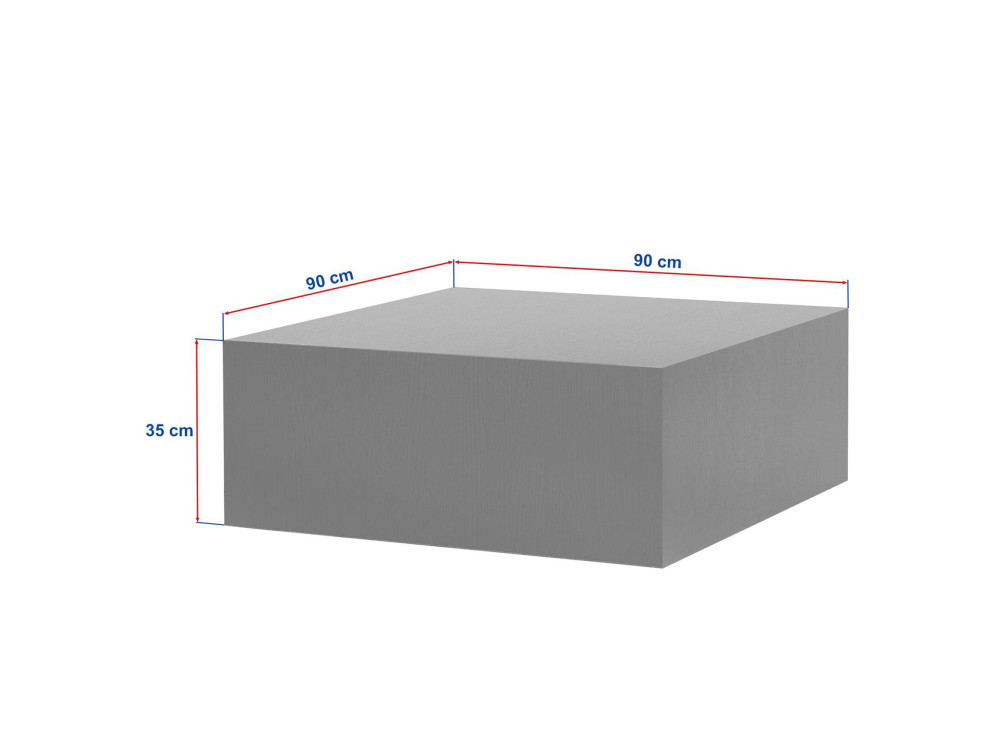 MDF Couchtisch "Prizma" - 90 x 90 x 35 cm - Eiche Saphir