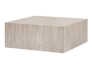 Niedriger Tisch aus MDF "Prizma" - 90 x 90 x 35 cm - Travertin