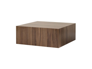 MDF Couchtisch "Prizma" - 90 x 90 x 35 cm - Nussbaum