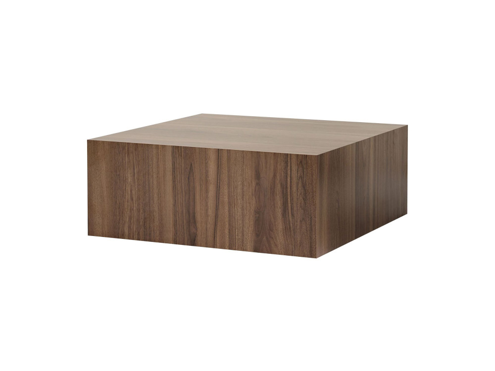 MDF Couchtisch "Prizma" - 90 x 90 x 35 cm - Nussbaum