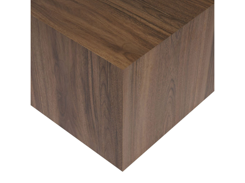 MDF Couchtisch "Prizma" - 90 x 90 x 35 cm - Nussbaum