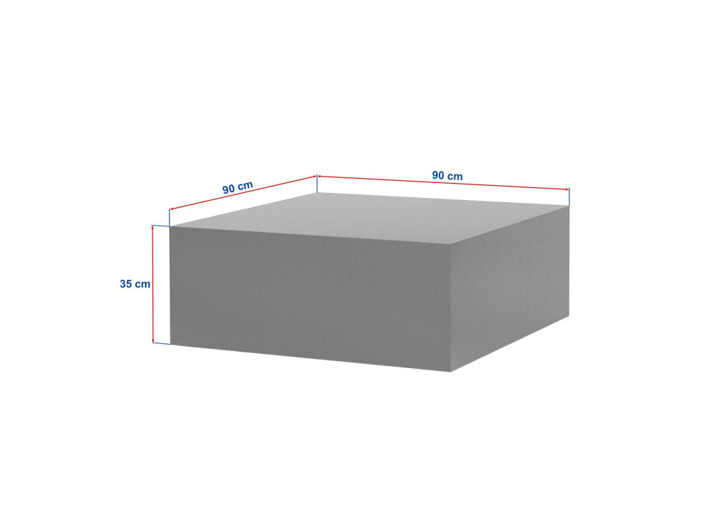 MDF Couchtisch "Prizma" - 90 x 90 x 35 cm - Nussbaum
