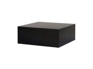 MDF Couchtisch "Prizma" - 90 x 90 x 35 cm - Schwarzes Holz
