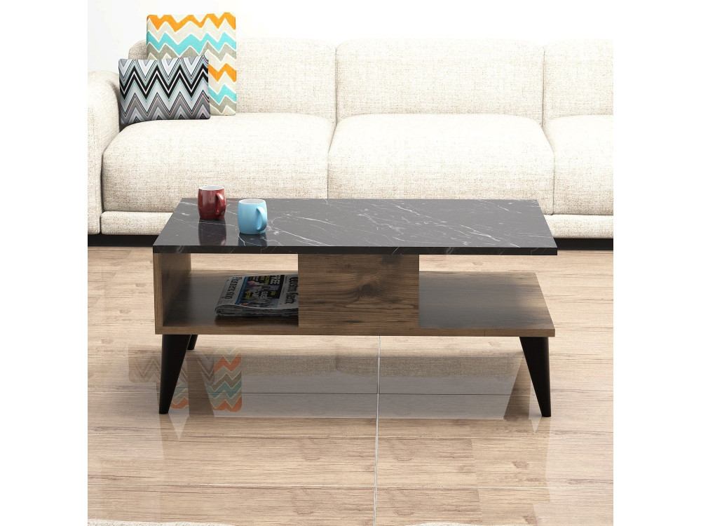 Couchtisch aus Holz "Lidya" - 90 x 54 x 39 cm - Braun