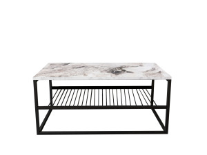 Couchtisch aus Holz "Asude" - 95 x 55 x 42 cm - Weiß