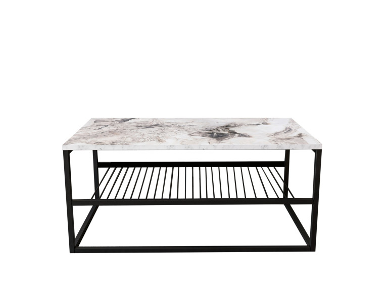 Couchtisch aus Holz "Asude" - 95 x 55 x 42 cm - Weiß