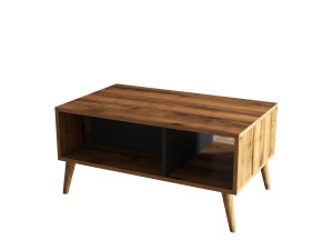 Couchtisch aus Holz "Exxen" - 90 x 41 x 54 cm - Anthrazitgrau