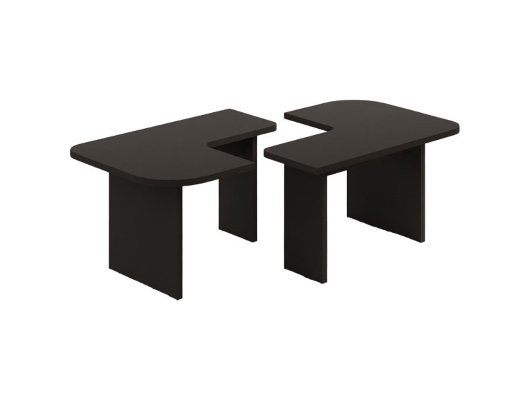 Couchtisch-Set aus Holz "Iris" - 90 x 45 x 35 cm - Anthrazitgrau