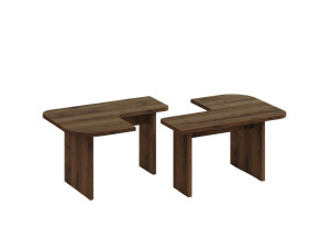 Couchtisch-Set aus Holz "Iris" - 90 x 45 x 35 cm - Braun