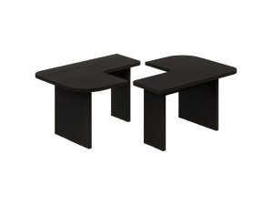 Couchtisch-Set aus Holz "Iris" - 90 x 45 x 35 cm - Schwarz