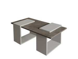 Couchtisch aus Holz "Matris" - 90 x 46 x 37 cm - Grau