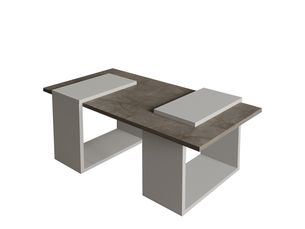 Couchtisch aus Holz "Matris" - 90 x 46 x 37 cm - Grau
