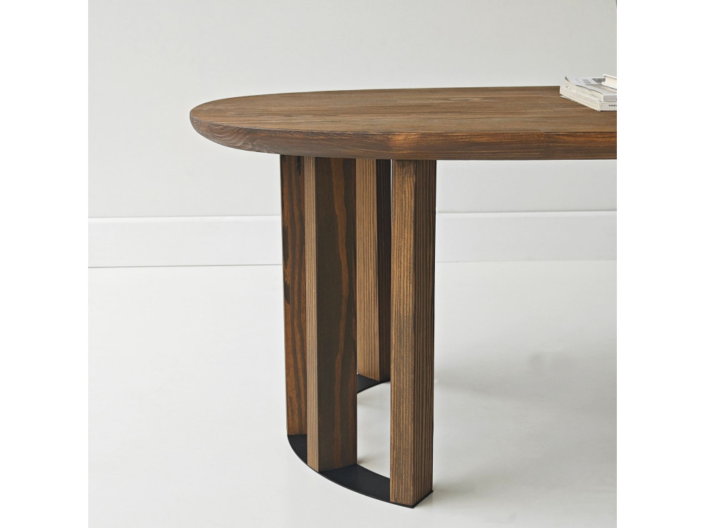 Couchtisch aus Holz "Elysia" - 120 x 60 x 40 cm - Braun
