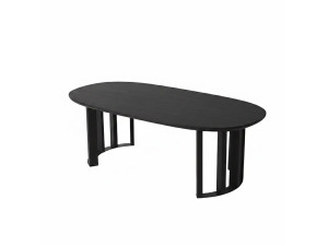 Couchtisch aus Holz "Elysia" - 120 x 60 x 40 cm - Schwarz