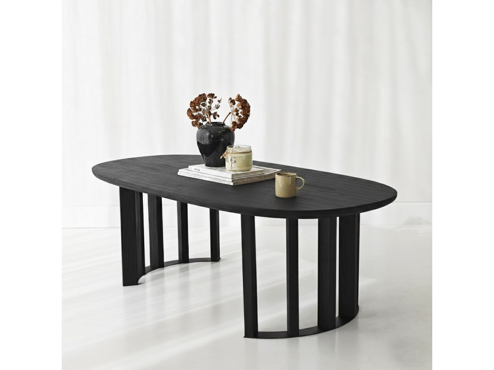Couchtisch aus Holz "Elysia" - 120 x 60 x 40 cm - Schwarz
