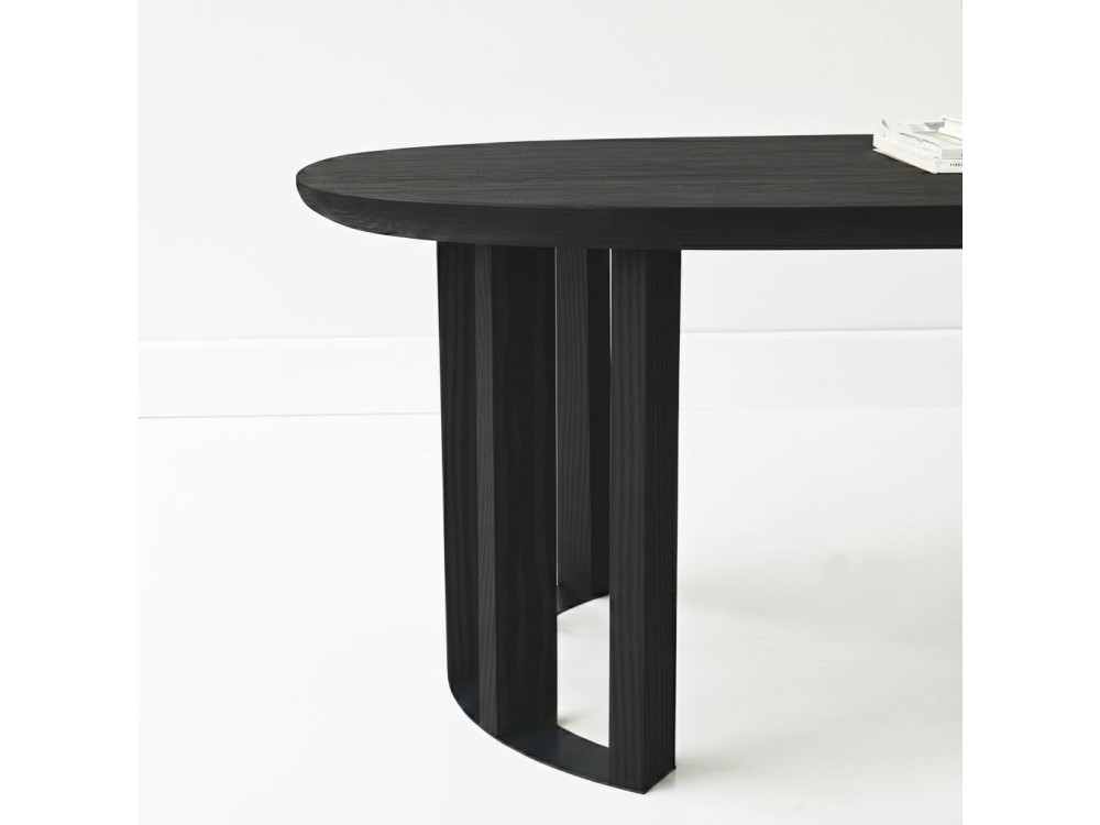Couchtisch aus Holz "Elysia" - 120 x 60 x 40 cm - Schwarz