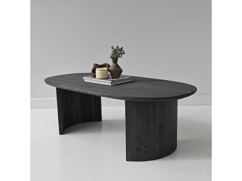 Couchtisch aus Holz "Hudson" - 120 x 60 x 40 cm - Anthrazitgrau