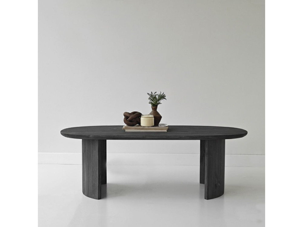 Couchtisch aus Holz "Hudson" - 120 x 60 x 40 cm - Anthrazitgrau
