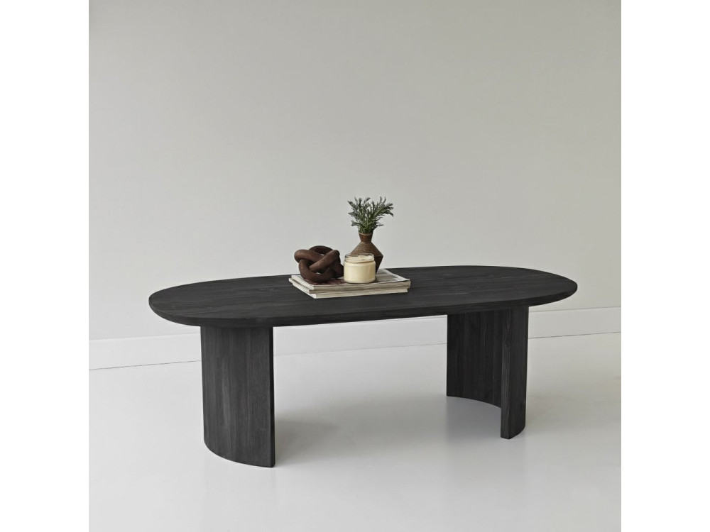 Couchtisch aus Holz "Hudson" - 120 x 60 x 40 cm - Anthrazitgrau
