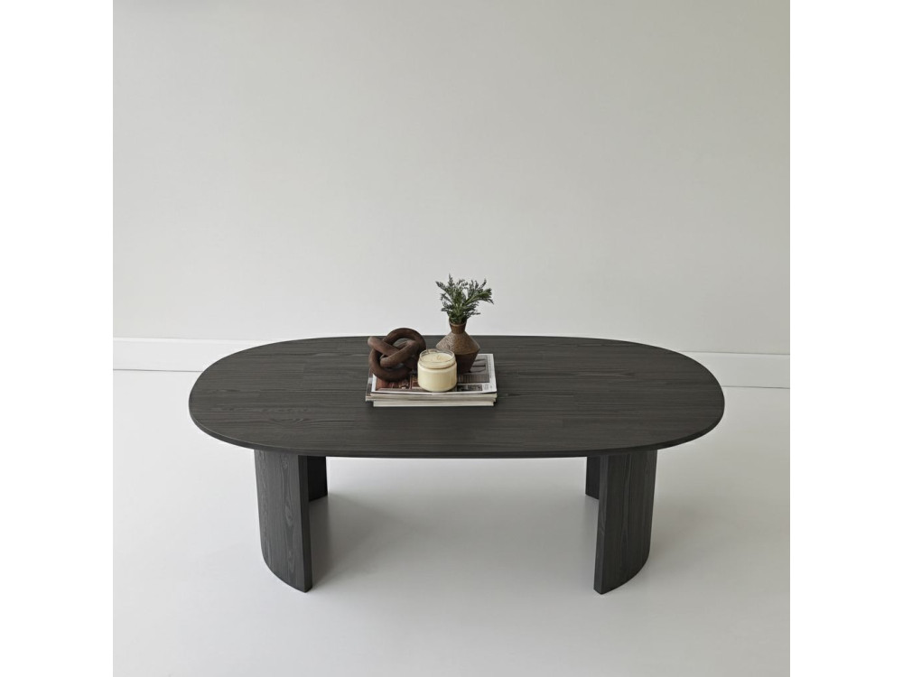 Couchtisch aus Holz "Hudson" - 120 x 60 x 40 cm - Anthrazitgrau