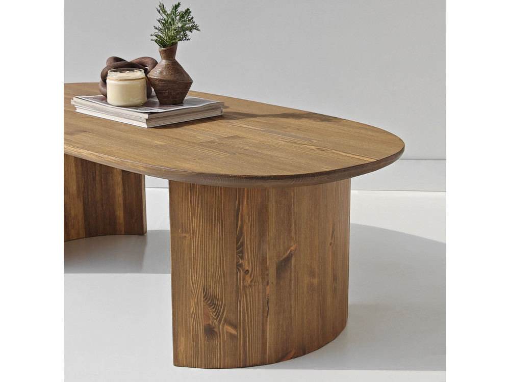 Couchtisch aus Holz "Hudson" - 120 x 60 x 40 cm - Braun