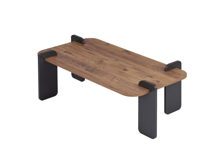 Couchtisch aus Holz "Fuchs" - 120 x 60 x 35 cm - Hellbraun