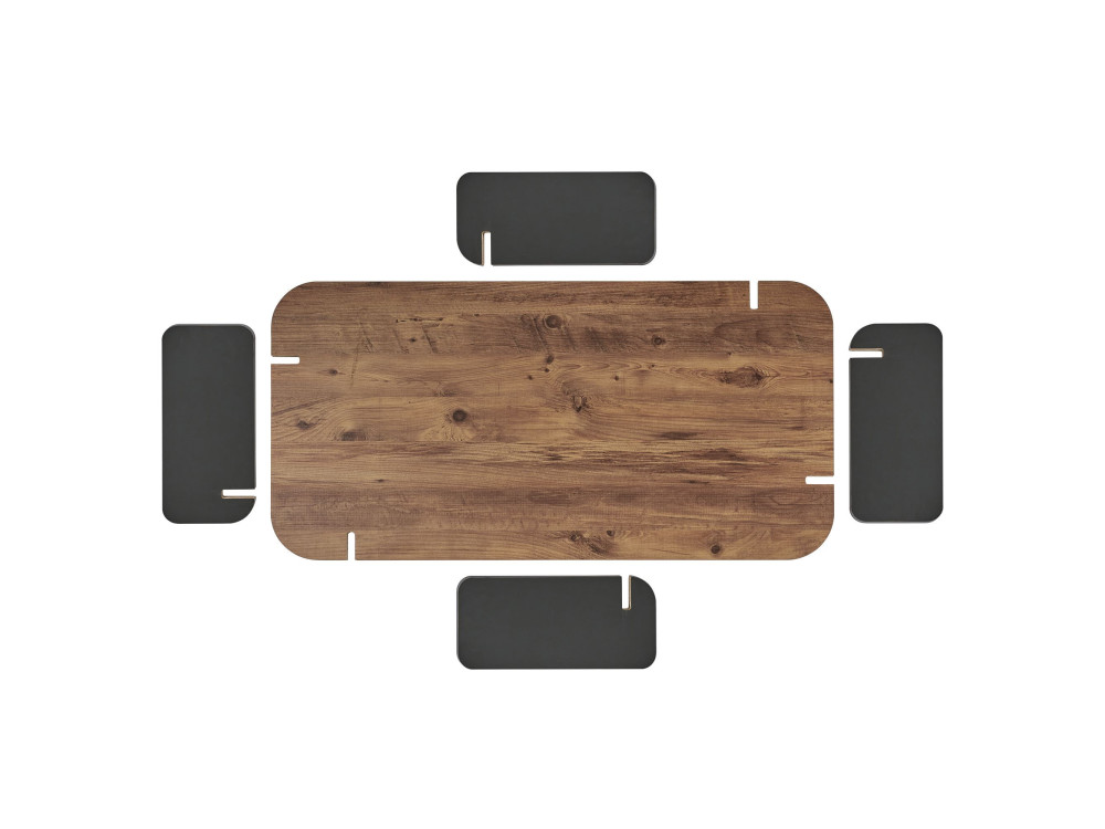 Couchtisch aus Holz "Fuchs" - 120 x 60 x 35 cm - Hellbraun