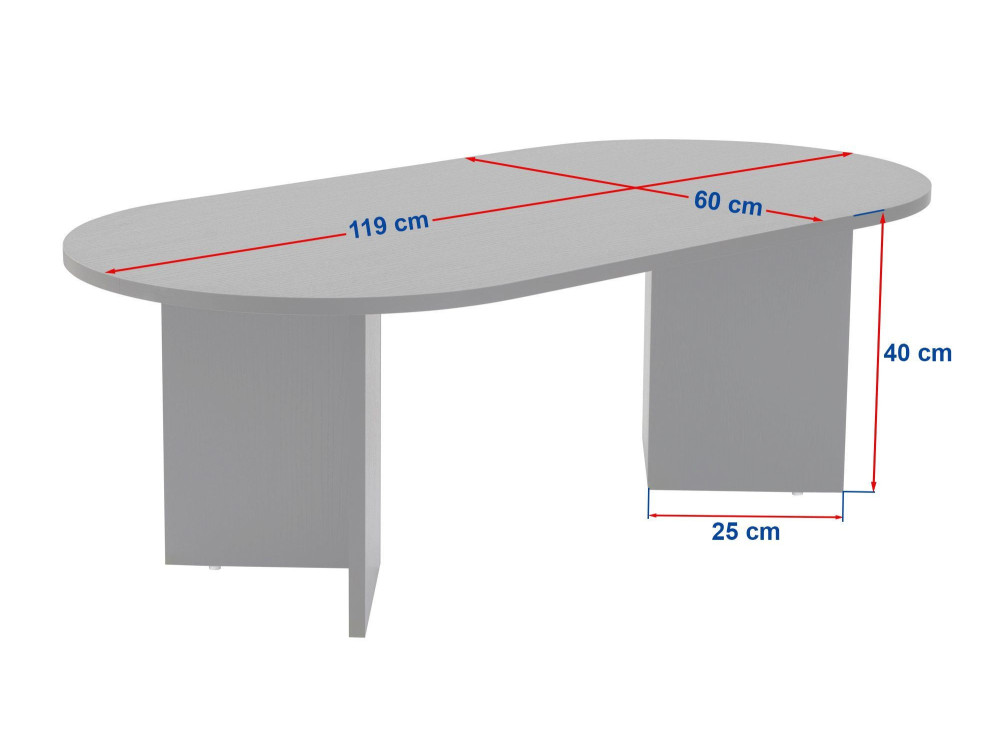 Couchtisch aus Holz "Fuchs" - 120 x 60 x 35 cm - Hellbraun