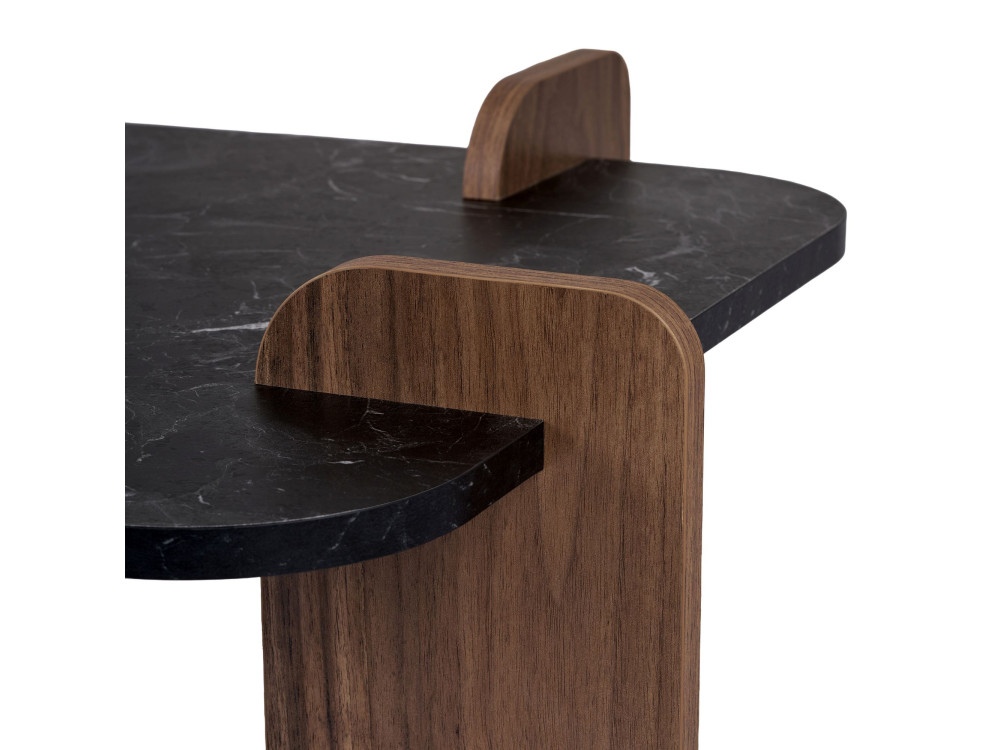 Couchtisch aus Holz "Fuchs" - 120 x 60 x 35 cm - Schwarz