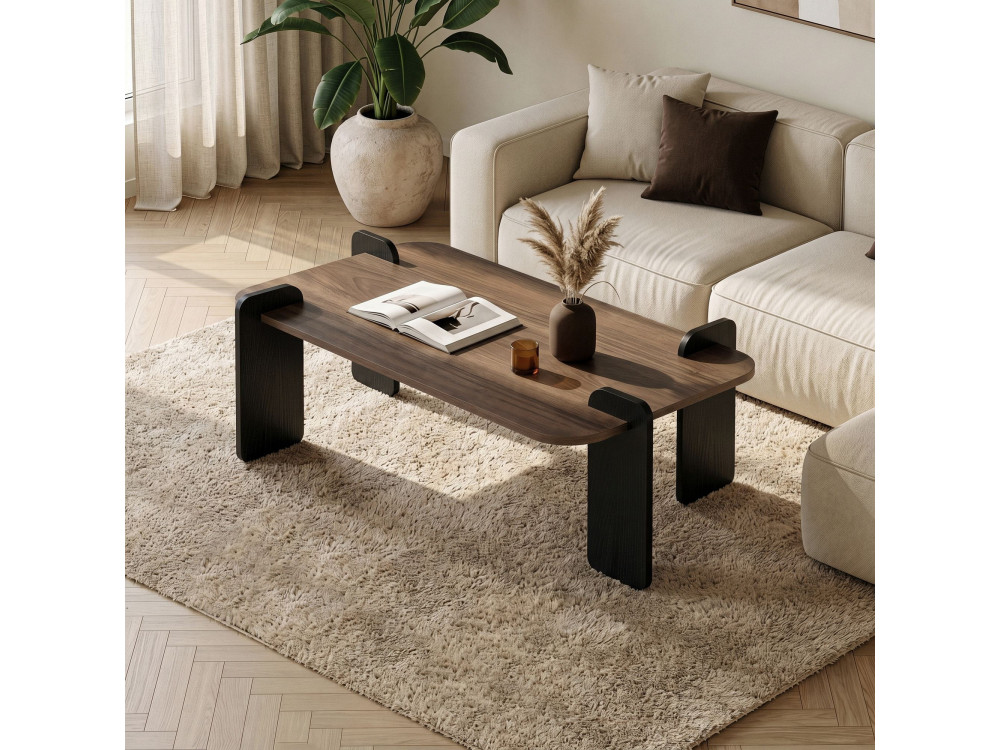 Couchtisch aus Holz "Fuchs" - 120 x 60 x 35 cm - Braun