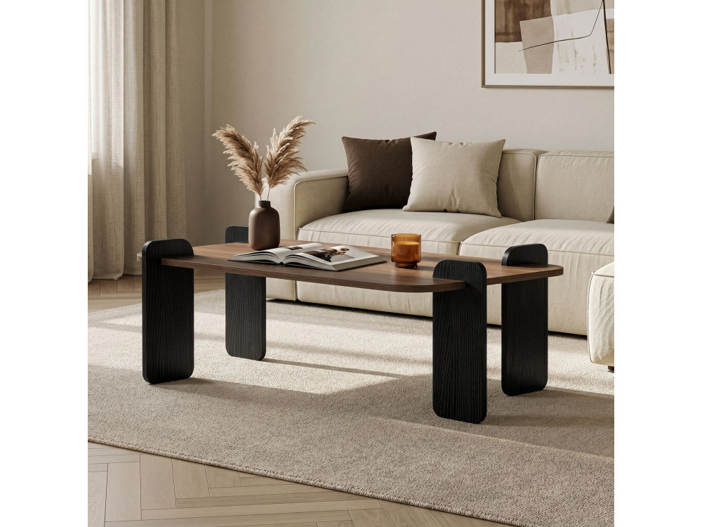 Couchtisch aus Holz "Fuchs" - 120 x 60 x 35 cm - Braun