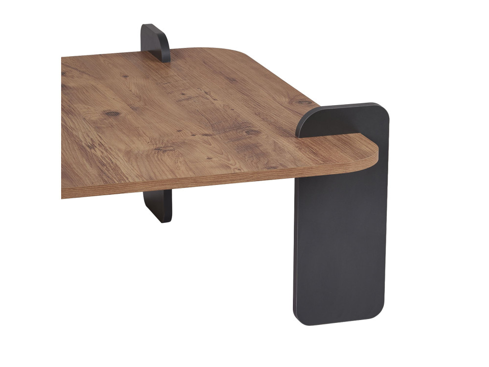 Couchtisch aus Holz "Marais" - 90 x 90 x 35 cm - Hellbraun