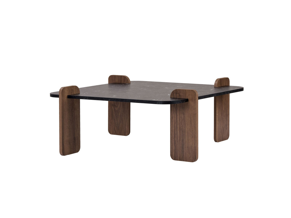 Couchtisch aus Holz "Marais" - 90 x 90 x 35 cm - Schwarz